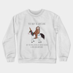 Bigfoot Riding a Unicorn Crewneck Sweatshirt